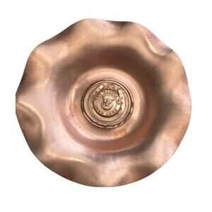Vintage Solid Copper Fort Cody Souvenir Trinket Dish 3.5”